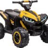 HOMCOM 12V Electric Quad Bikes for Kids Ride On Car ATV Toy, with Forward Reverse Functions, LED Headlights, for Ages 3-5 Years